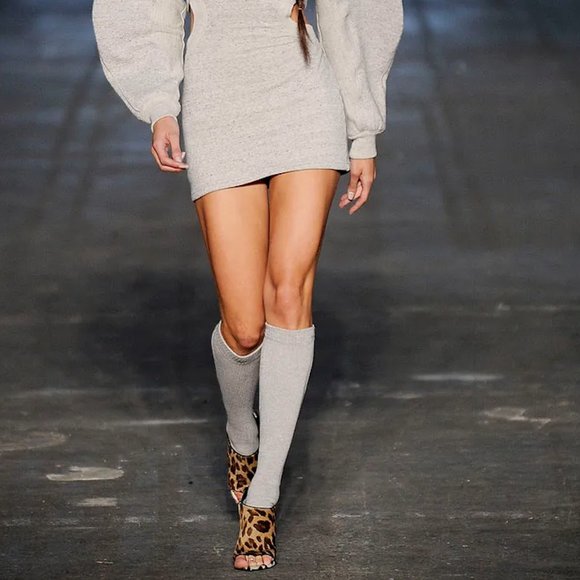 Alexander Wang Runway Cutout Socks Spring Summer 2010 in Grey - Picture 2 of 3